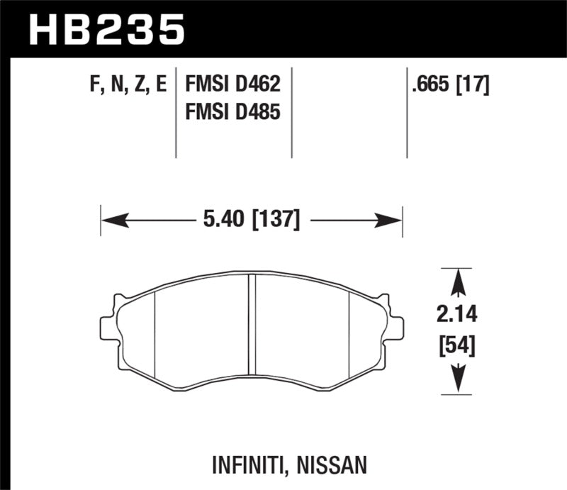 Hawk 91-96 Infiniti G20/ Nissan 240SX/ Sentra HPS Street Front Brake Pads - free shipping - Fastmodz