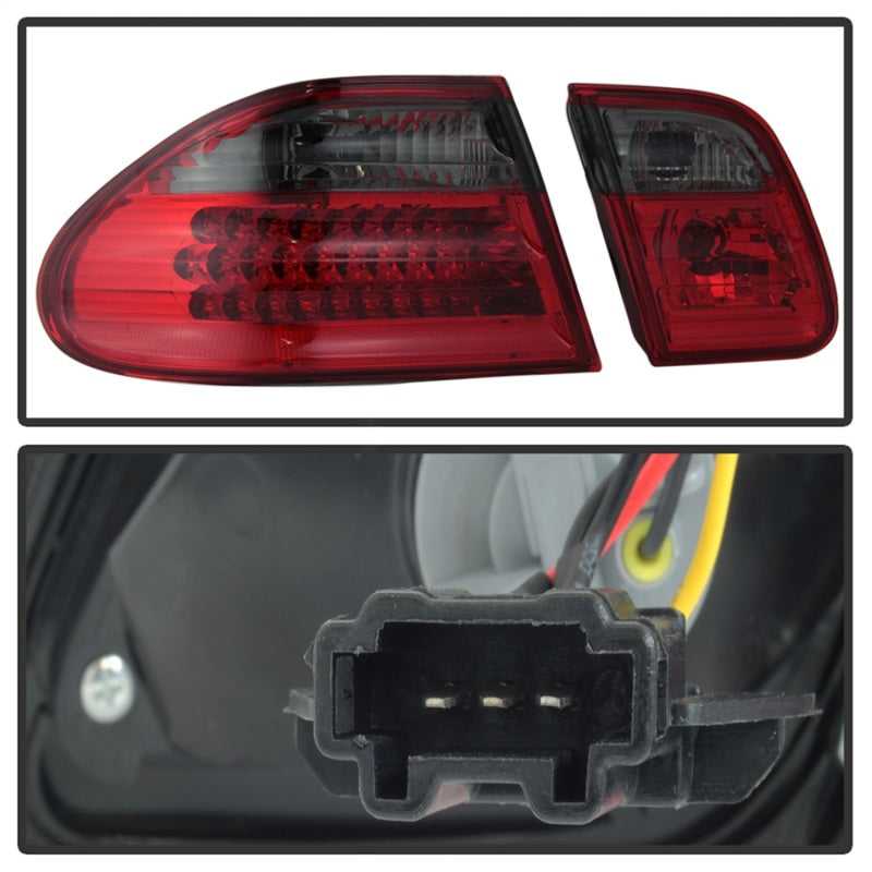 SPYDER 5020659 - Xtune Mercedes Benz W210 E-Class 96-02 LED Tail Lights Red Smoke ALT-CL-MBW210-LED-RSM