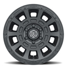 Load image into Gallery viewer, ICON 2817858347SB - Thrust 17x8.5 6x5.5 0mm Offset 4.75in BS Satin Black Wheel