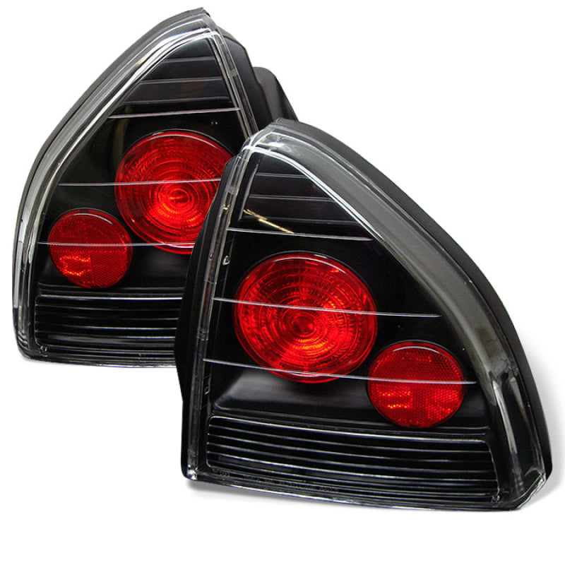 SPYDER 5005229 - Spyder Honda Prelude 92-96 Euro Style Tail Lights Black ALT-YD-HP92-BK