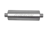 Gibson BM0114 - MWA Superflow Center/Center Round Muffler 5x10in/3in Inlet/3in Outlet Stainless