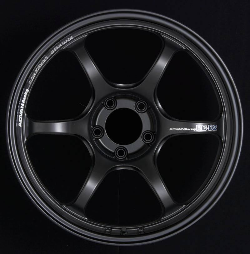 Advan YAT8J35WSB - RG-D2 18x9.5 +35 5-120 Semi Gloss Black Wheel