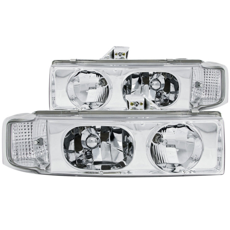 ANZO 111001 FITS 1995-2005 Chevrolet Astro Van Crystal Headlights Chrome 1pc