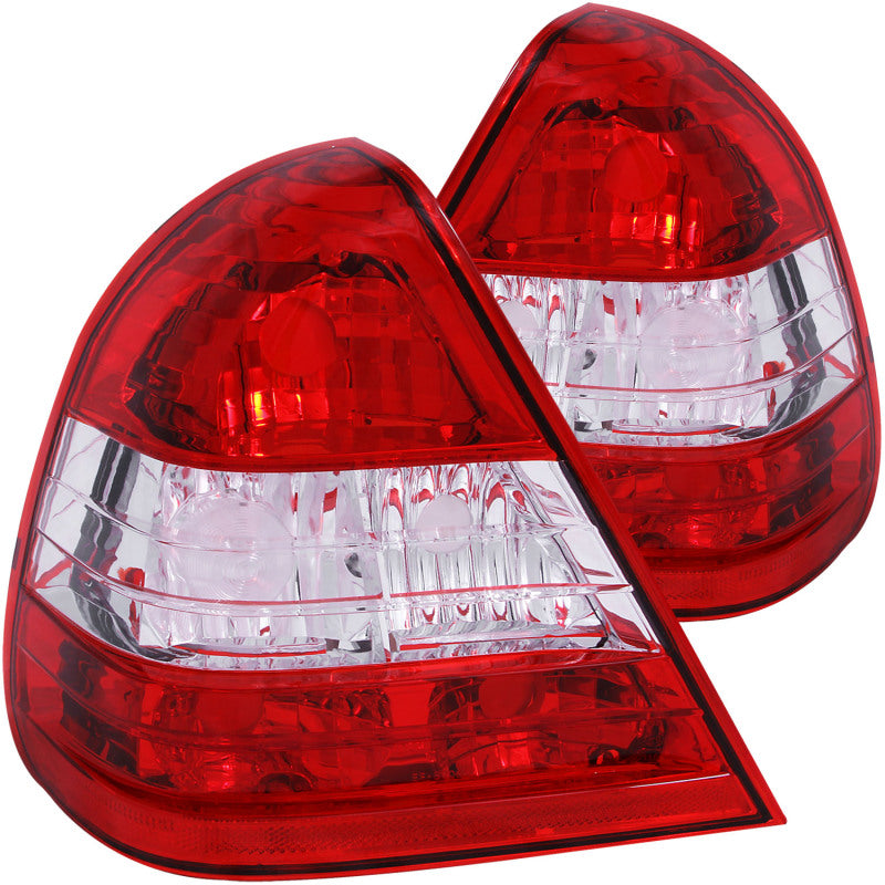 ANZO - [product_sku] - ANZO 1994-2000 Mercedes Benz C Class W202 Taillights Red/Clear - Fastmodz