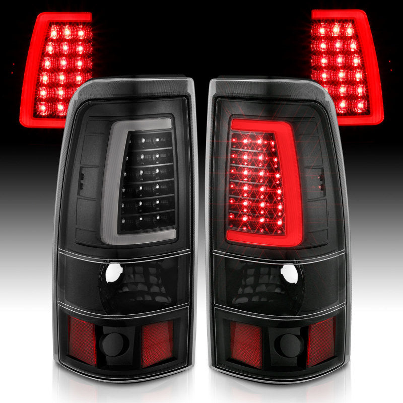 ANZO 311333 -  FITS: 2003-2006 Chevy Silverado 1500 LED Taillights Plank Style Black w/Clear Lens