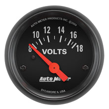 Load image into Gallery viewer, AutoMeter 2645 - Autometer Z-Series 52mm 8-18 Volts Volmeter Gauge