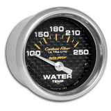 AutoMeter 4737 - Autometer Carbon Fiber 52mm 100-250 Deg F Electronic Water Temp Gauge