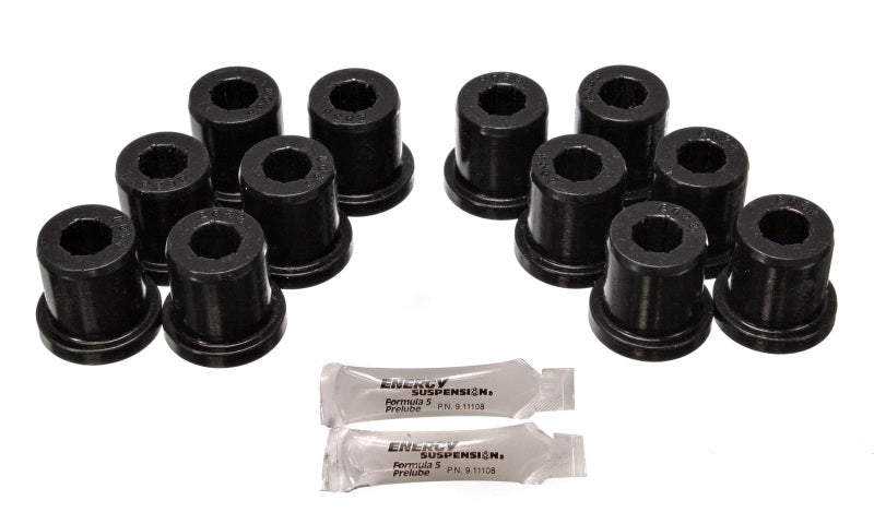 Energy Suspension 8.2106G FITS 8.2106G FITS 81-89 Toyota FJ40/FJ60 Landcruiser 2/4WD Blk Front & Rear Leaf Spring Bushing Set