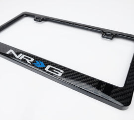 NRG Carbon License Plate Frame/ Fiber Poly Dip Finish Wet w/ NRG Logo - free shipping - Fastmodz