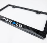 NRG CARB-P200NRG - Carbon License Plate Frame/ Fiber Poly Dip Finish Wet w/ Logo