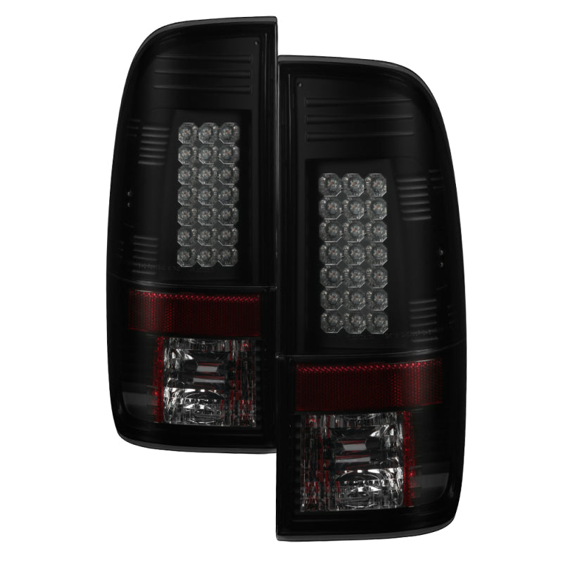 SPYDER 5083296 - Spyder 08-16 Ford Super Duty LED Tail Lights Black Smoke ALT-YD-FS07-LED-BSM