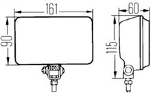 Load image into Gallery viewer, Hella 5860601 FITS 450 H3 12V SAE/ECE Fog Lamp Kit ClearRectangle (Includes 2 Lamps)