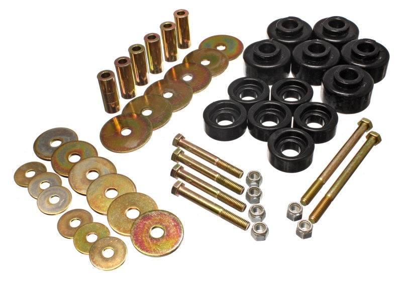 Energy Suspension 4.4113G FITS 97-03 Ford F-100/F-150 2WD/F250 2WD & L-Duty Black Body (Cab) Mount Set