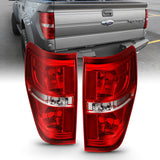 ANZO 311299 FITS: 2009-2014 Ford F-150 Euro Taillight Red/Clear (W/O Bulb)