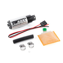 Load image into Gallery viewer, DeatschWerks 9-307-1000 - 340lph DW300C Compact Fuel Pump w/ Universal Install Kit (w/o Mounting Clips)