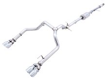 Load image into Gallery viewer, AWE Tuning 3015-42201 FITS 4th Gen GM 1500 5.3L 0FG Catback Split Rear Exit (w/ Bumper Cutouts) - Quad Chrome Tips