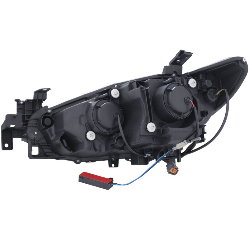 ANZO - [product_sku] - ANZO 2014-2015 Mazda 6 Projector Headlights w/ Plank Style Design Black - Fastmodz