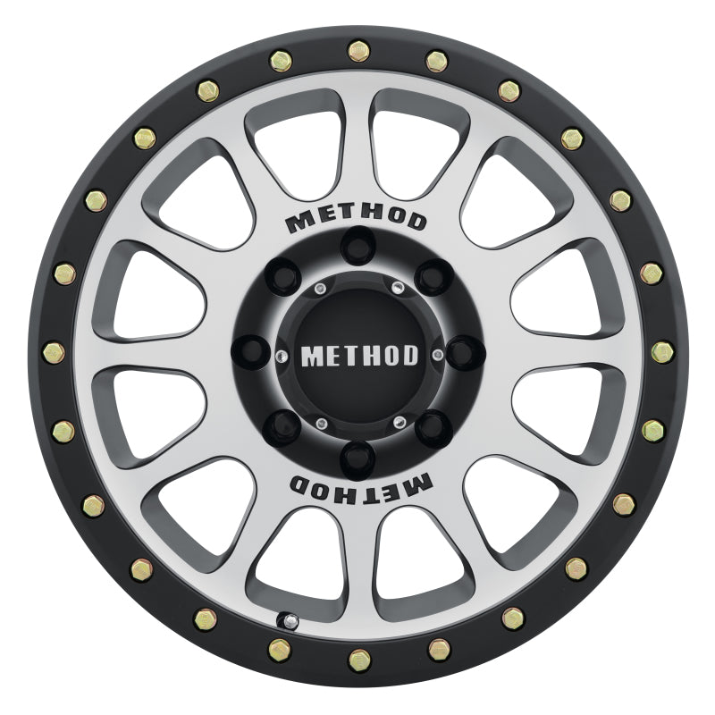Method Wheels MR30578587300 -Method MR305 NV 17x8.5 0mm Offset 8x170 130.81mm CB Machined/Black Street Loc Wheel