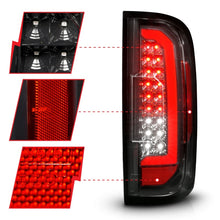 Load image into Gallery viewer, ANZO 311434 FITS 15-21 GMC Canyon Full LED Taillights w/ Red Lightbar Black Housing/Clear Lens