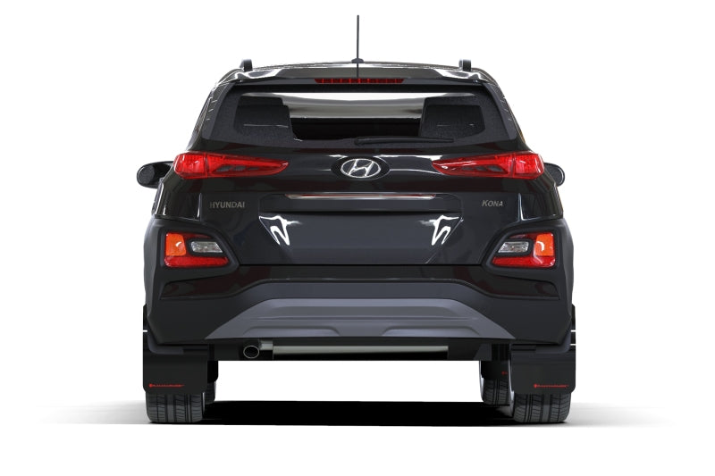 Rally Armor MF63-UR-BLK/GRY FITS: 18-20 Hyundai Kona Only UR Black Mud Flap w/ Grey Logo