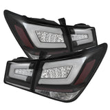 SPYDER 5076595 - Spyder Chevy Cruze 2011-2014 Light Bar LED Tail Lights Black ALT-YD-CCRZ11-LBLED-BK