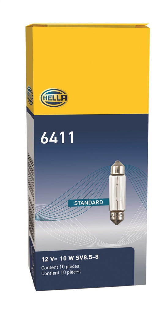 Hella 6411 - Universal Clear 12V 10W 10x41mm T3.25 Bulb