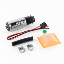 Load image into Gallery viewer, DeatschWerks 9-309-1000 - 340lph DW300C Compact Fuel Pump w/ Universal Install Kit (w/ Mounting Clips)