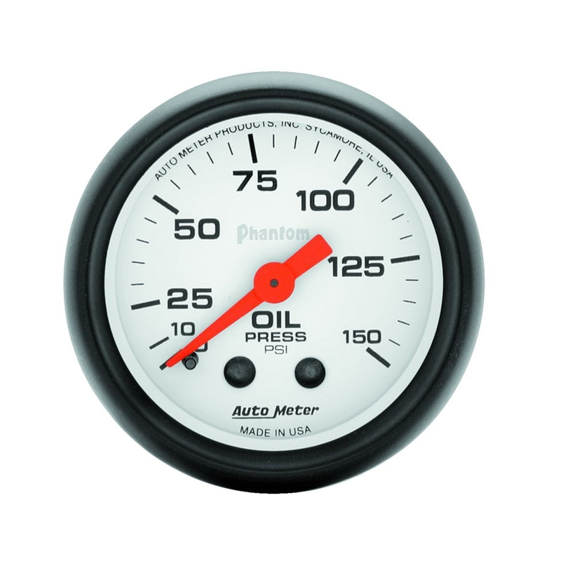 AutoMeter 5723 - Autometer Phantom 52mm 150 PSI Mechanical Oil Pressure Gauge