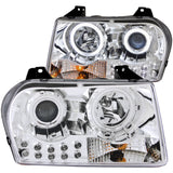 ANZO 121136 FITS: 2005-2010 Chrysler 300 Projector Headlights w/ Halo Chrome