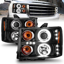 Load image into Gallery viewer, ANZO 111125 FITS 2007-2013 Gmc Sierra 1500 Projector Headlights w/ Halo Black