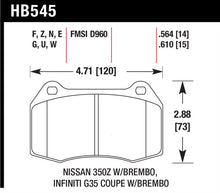 Load image into Gallery viewer, Hawk 03-04 Infinit G35 / 04-09 Nissan 350z w/ Brembo DTC-60 Race Front Brake Pads - free shipping - Fastmodz