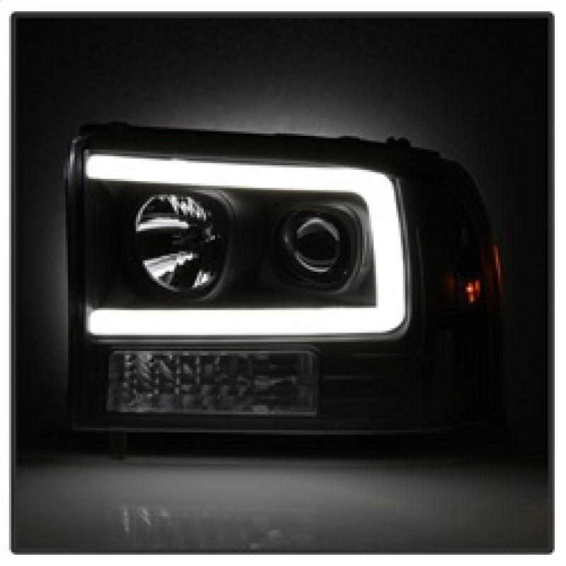 SPYDER 5084491 FITS 5084491 - Spyder 99-04 Ford F250 Super Duty Projector HeadlightsLight BarBlack PRO-YD-FF25099V2-LB-BK