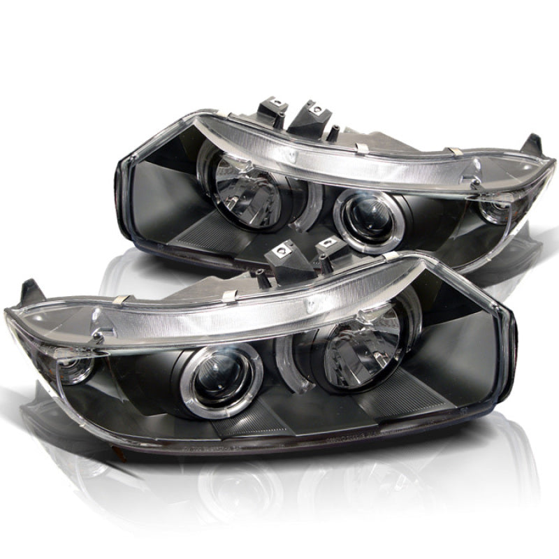SPYDER 5010780 - Spyder Honda Civic 06-08 2Dr Projector Headlights LED Halo Black High H1 Low H1 PRO-YD-HC06-2D-HL-BK