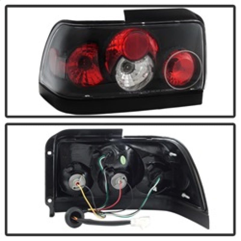 SPYDER 5007407 - Spyder Toyota Corolla 93-97 Euro Style Tail Lights Black ALT-YD-TC93-BK