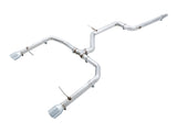 AWE Tuning 3020-22034 FITS 18-21 Volkswagen Jetta GLI Mk7 Track Edition Exhaust - Chrome Silver Tips (Fits OEM DP)