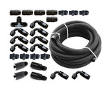 Torque Solution TS-SU-6FLK-AM-FF - Braided Fuel Line Kit for -6 Aeromotive FPR & Flex Fuel Kit 02-14 Subaru WRX