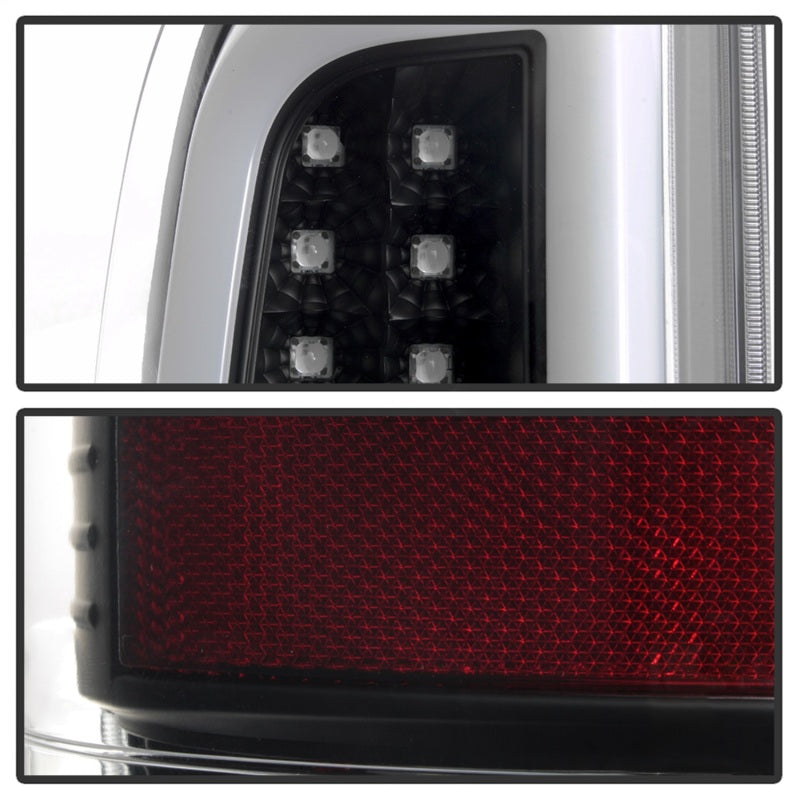 SPYDER 5084712 - Spyder 08-16 Ford Super Duty F-250 V3 Light Bar LED Tail LightsBlack (ALT-YD-FS07V3-LBLED-BK)