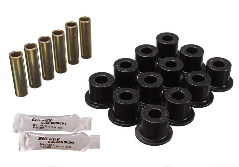 Energy Suspension 6.2102G FITS 6.2102G FITS 72-81 Scout II Black Front & Rear Leaf Spring Bushing Set
