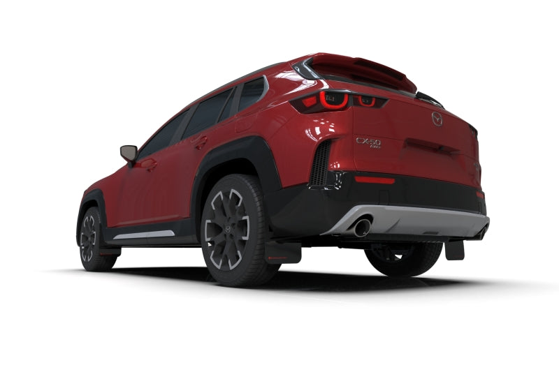 Rally Armor MF107-UR-BLK-RD FITS:2024 Mazda CX-50 Black UR Mud Flap W/Red Logo (Will Not Fit CX-5)