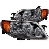 ANZO 121107 FITS: 2001-2003 Mazda Protege Crystal Headlights Black