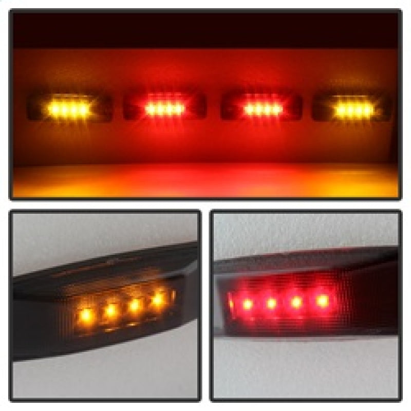 SPYDER 9924705 - Xtune Dodge Ram 94-02 Dually 2 Red LED+2 Amber LED Fender Lights 4pcs Smoke ACC-LED-DR94-FE-SM