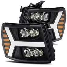Load image into Gallery viewer, AlphaRex 880209 FITS 880209 FITS 07-13 Chevy 1500HD NOVA LED Proj Headlights Plank Style Matte Blk w/Activ Light/Seq Signal