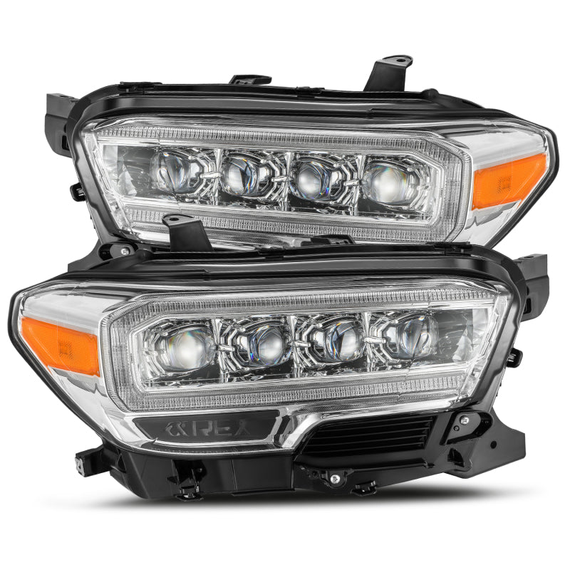 AlphaRex 880706 FITS 16-20 Toyota Tacoma NOVA LED Projector Headlights Plank Style Chrome w/Activation Light