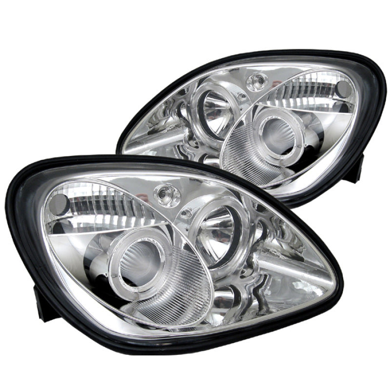 SPYDER 5011206 - Spyder Mercedes Benz SLK 98-04 Projector Halogen Model- LED Halo Chrm PRO-YD-MBSLK98-1PC-HL-C