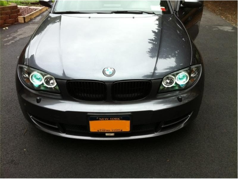 SPYDER 5008985 - Spyder BMW E87 1-Series 08-11 Projector Headlights LED Halo Black High H1 Low H7 PRO-YD-BMWE87-HL-BK