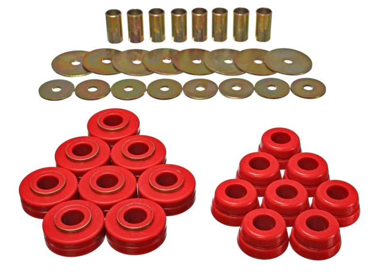 Energy Suspension 6.4101R - Nissan/Datsun Red Body Mount Set