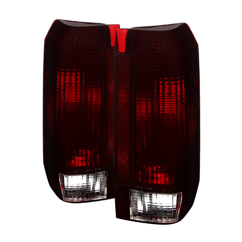 SPYDER 9030567 - Xtune Ford Bronco F150 F250 F350 F450 92-96 OE Style Tail Lights Red Smoked ALT-JH-FB92-OE-RSM