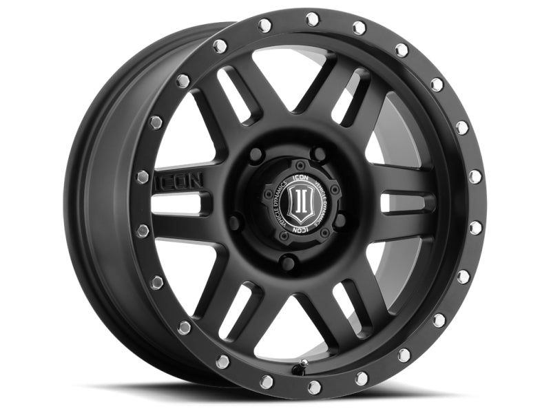 ICON 1417855557SB - Six Speed 17x8.5 5x150 25mm Offset 5.75in BS 116.5mm Bore Satin Black Wheel