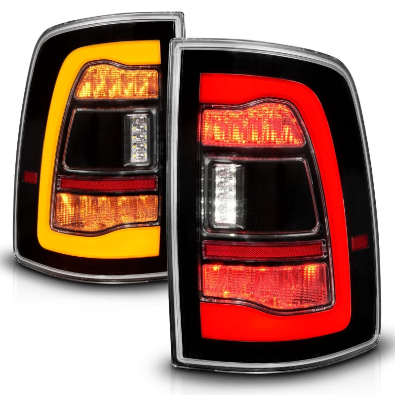 ANZO 311471 FITS 09-18 Dodge Ram 1500 Sequential LED Taillights Black w/Switchback Amber Signal