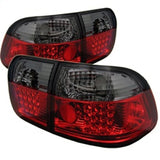 SPYDER 5005038 - Spyder Honda Civic 96-98 4Dr LED Tail Lights Red Smoke ALT-YD-HC96-4D-LED-RS